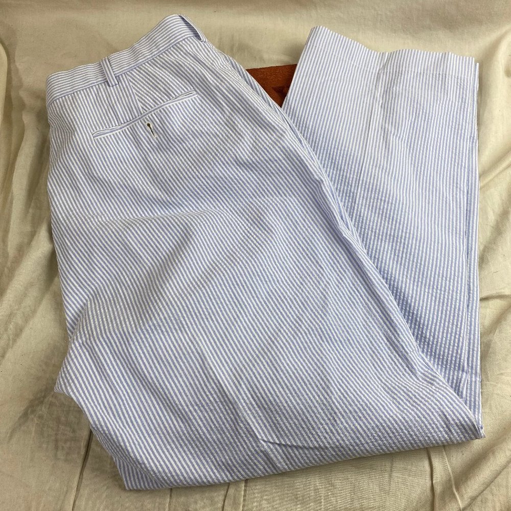 Polo Ralph Lauren Striped Casual Dress Pants Flat Front Men's Size 36 x 30